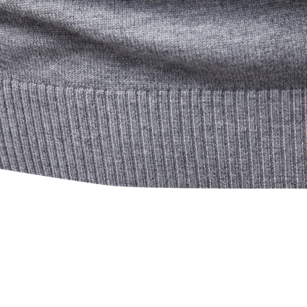 Men's Ribbed Turtleneck Knit Pullover