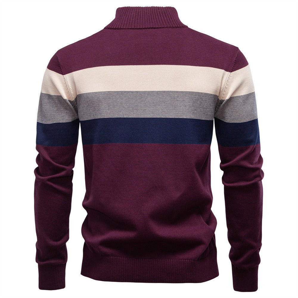 Men's Colorblock Quarter-Zip Pullover