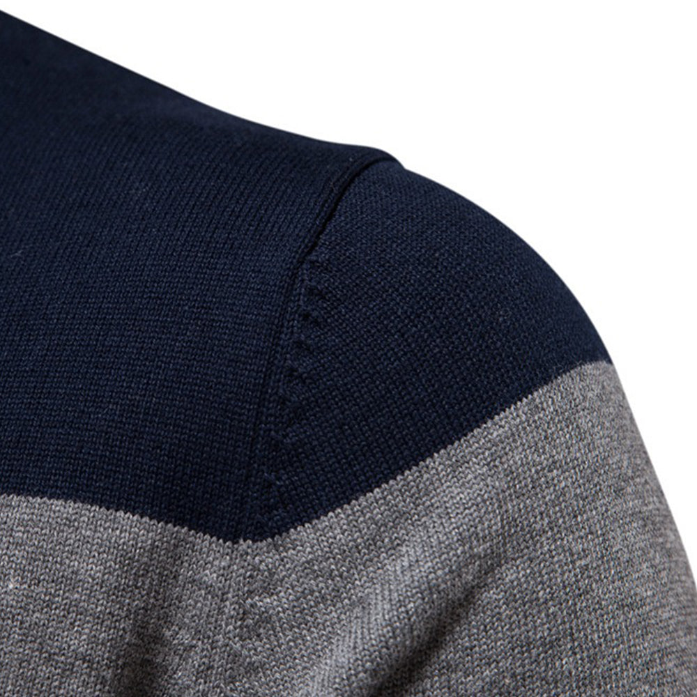 Men's Colorblock Quarter-Zip Pullover
