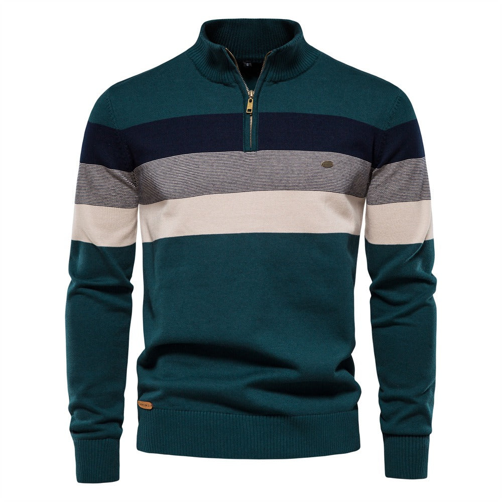 Men's Colorblock Quarter-Zip Pullover