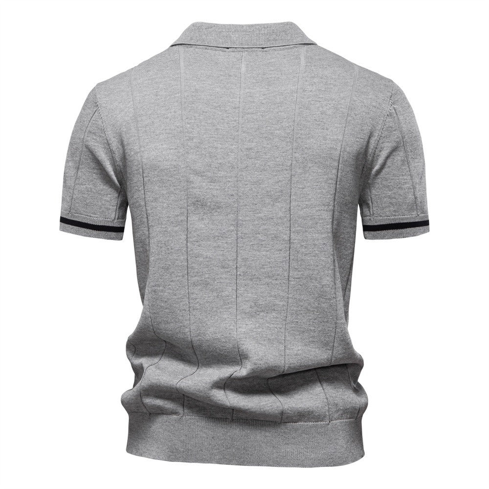 Striped Everyday Knit Polo Shirt