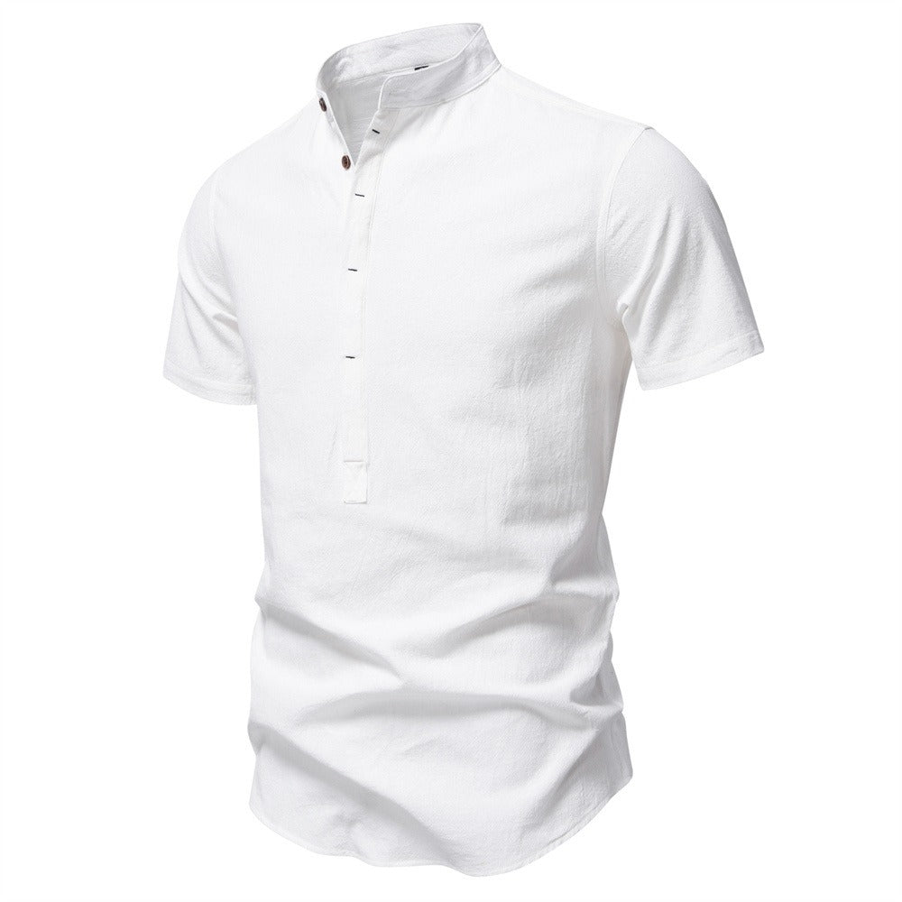 Cotton Linen Short Sleeve Shirt