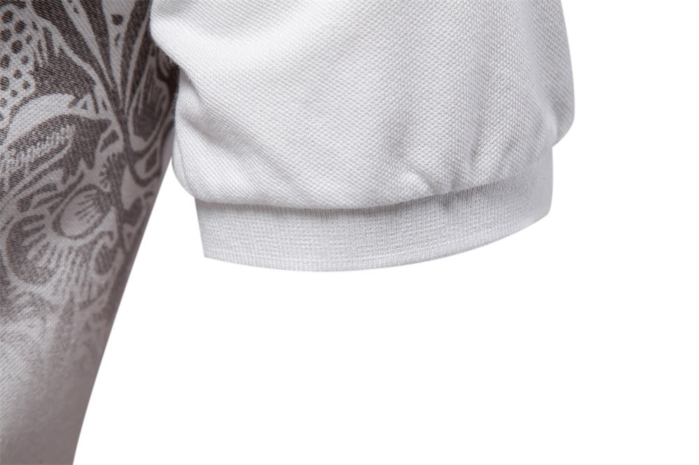 Men’s Gradient Print Polo Shirt
