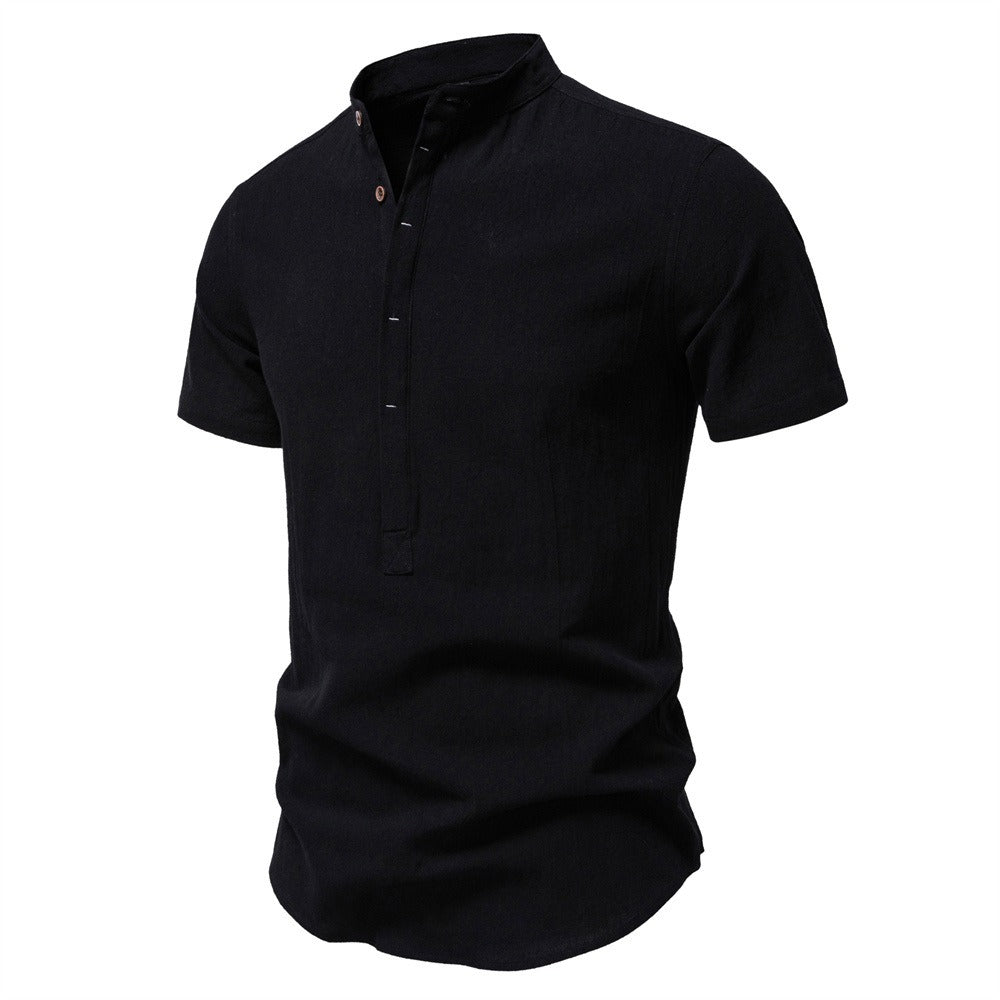 Cotton Linen Short Sleeve Shirt