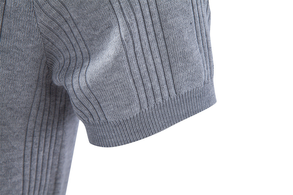 Breathable Knit Polo Shirt