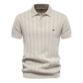 Textured Stripe Polo Shirt