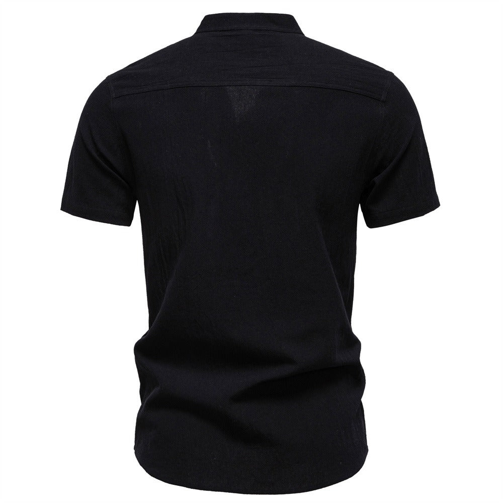 Cotton Linen Short Sleeve Shirt