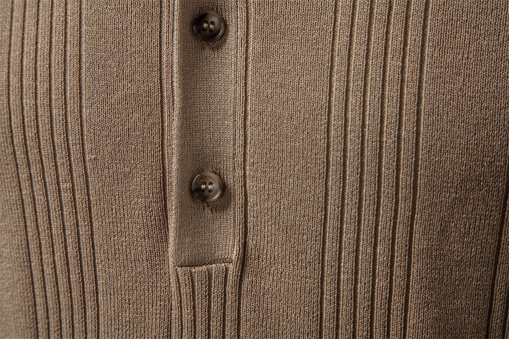 Breathable Knit Polo Shirt