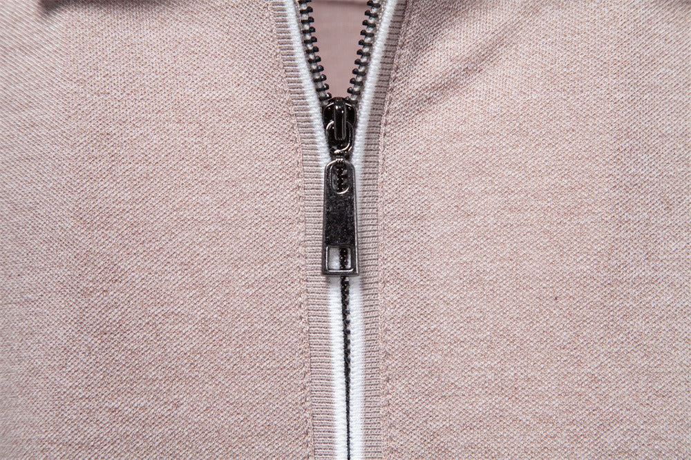 Men’s Zip Collar Polo Shirt