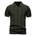 Men’s Ribbed Knit Polo Shirt