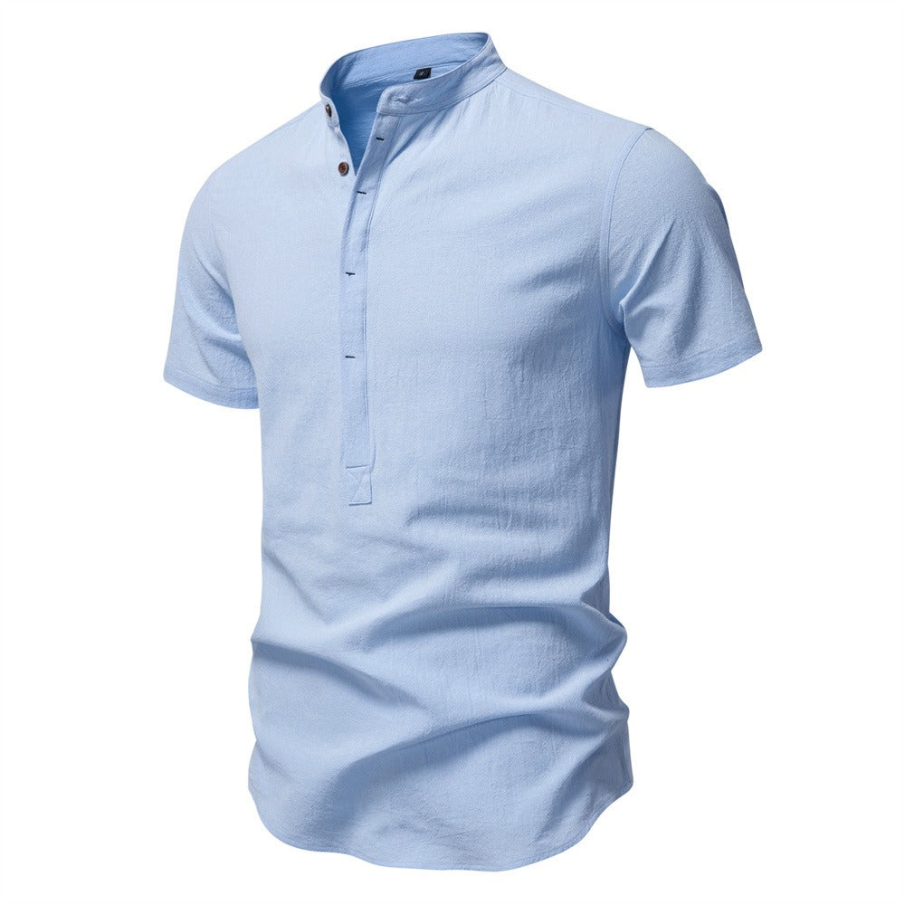 Cotton Linen Short Sleeve Shirt
