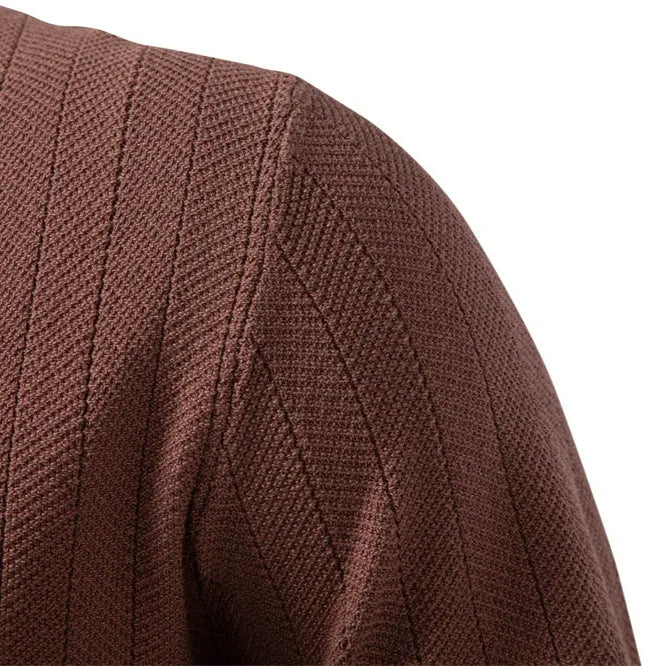 Button-Up Knit Polo Shirt