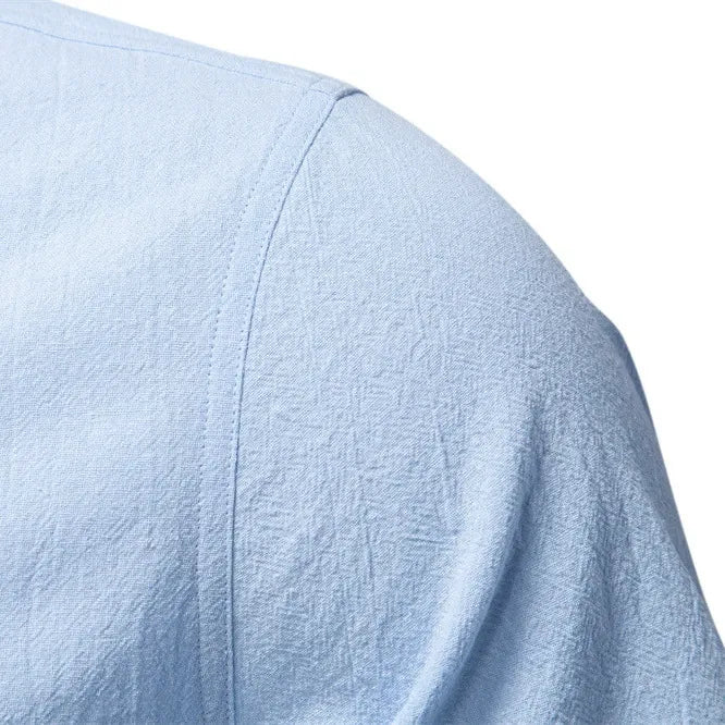 Cotton Linen Short Sleeve Shirt
