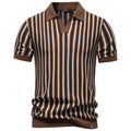 Men’s Striped Knit polo Shirt