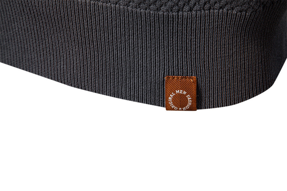Men’s Textured Knit Polo Shirt