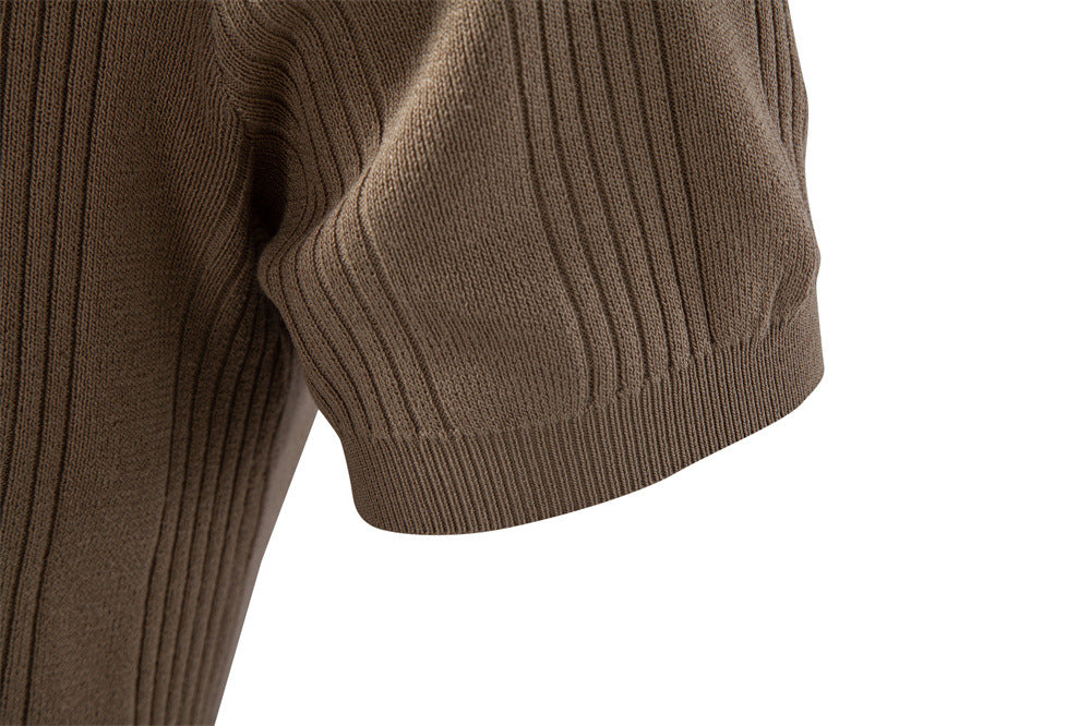 Breathable Knit Polo Shirt