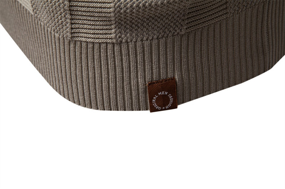 Men’s Ribbed Knit Polo Shirt