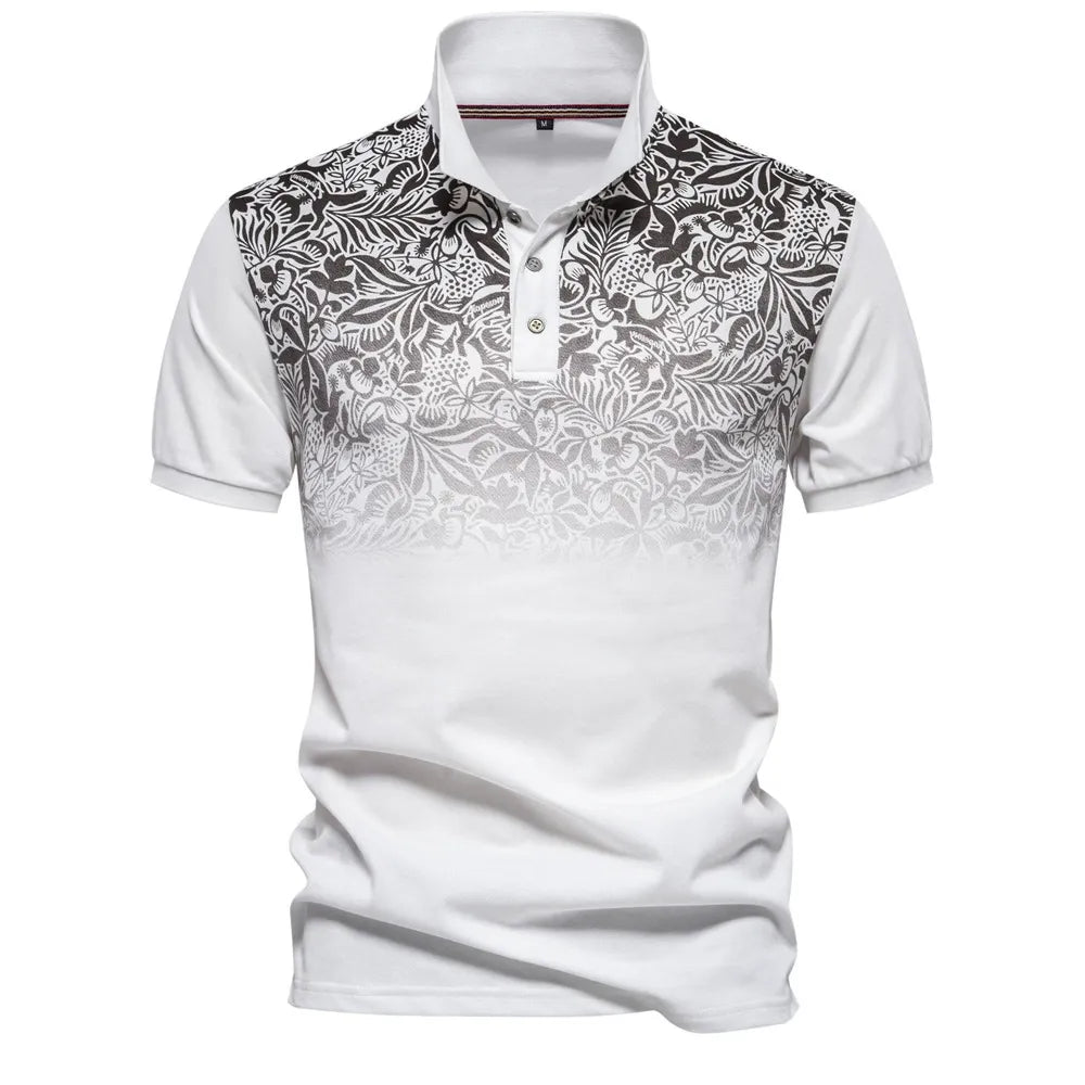 Men’s Gradient Print Polo Shirt