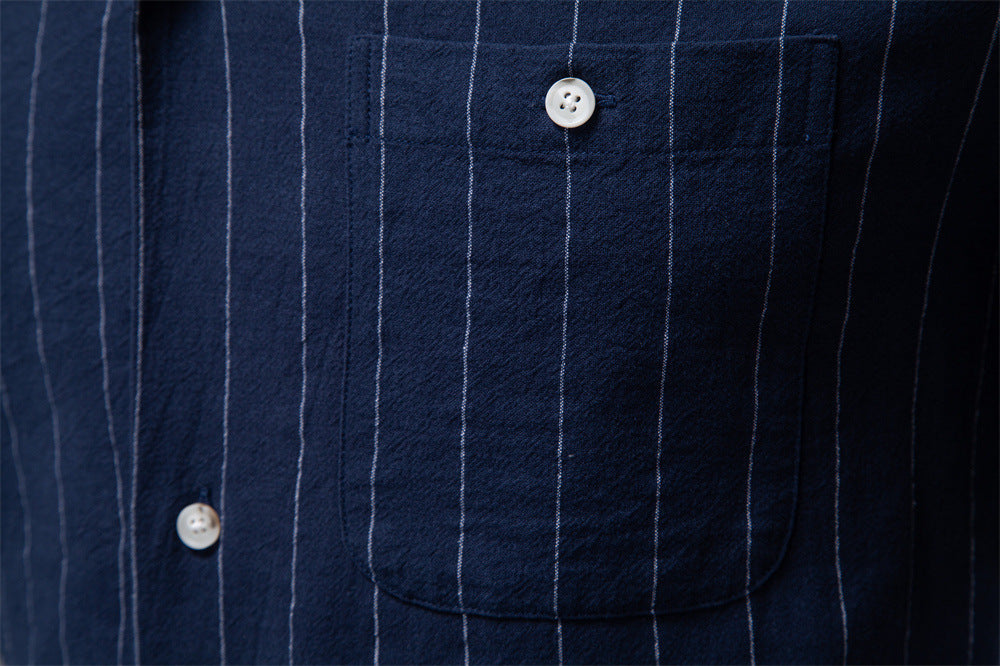 Vertical Stripe Short Shirt