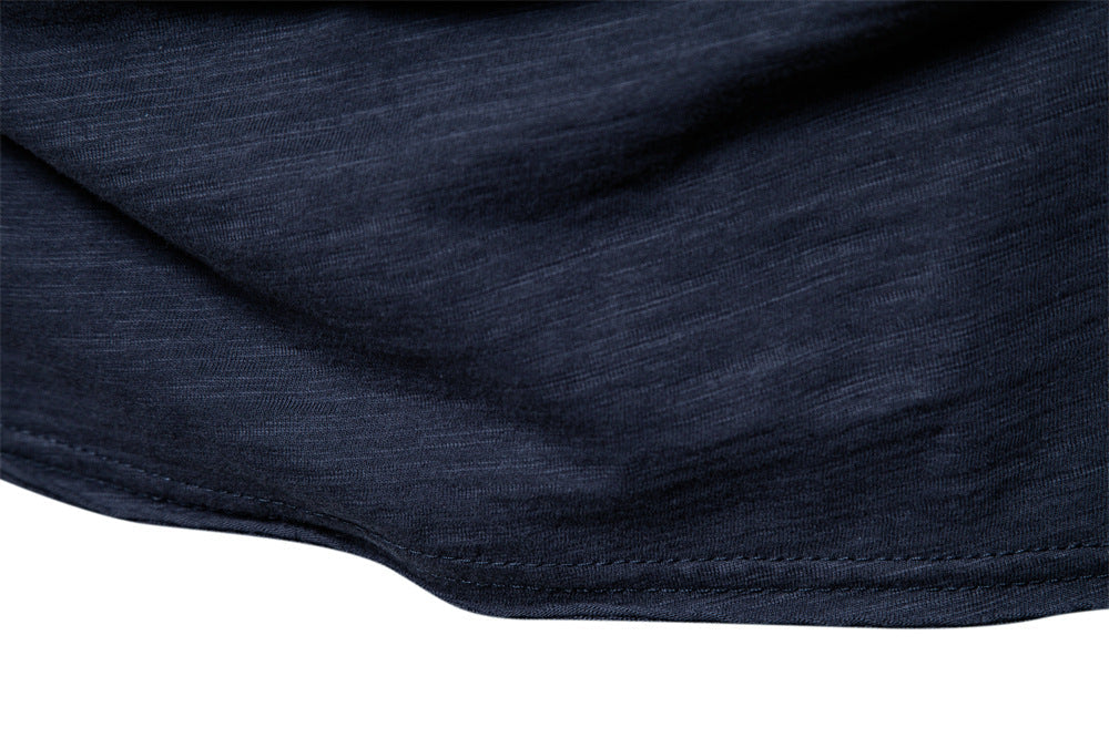 Solid Cotton Crew Neck T-Shirt