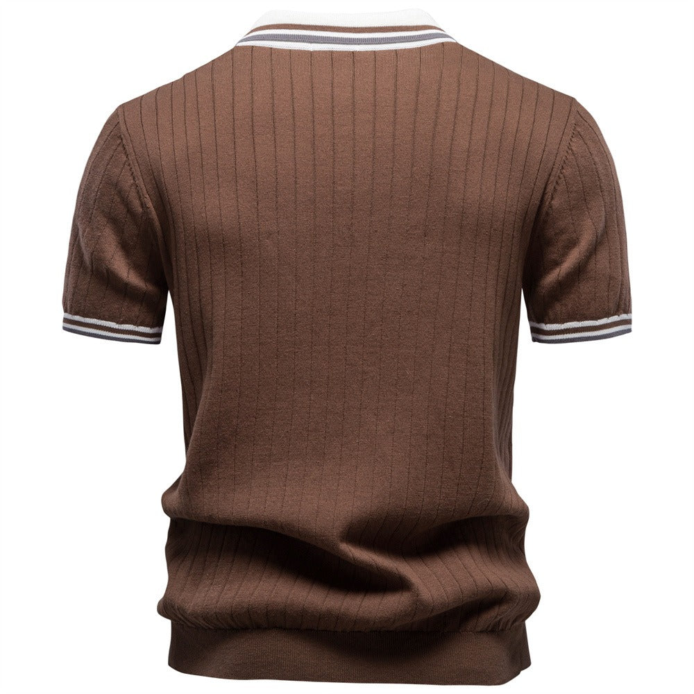 Men’s Heritage Contrast Collar Knit Polo Shirt