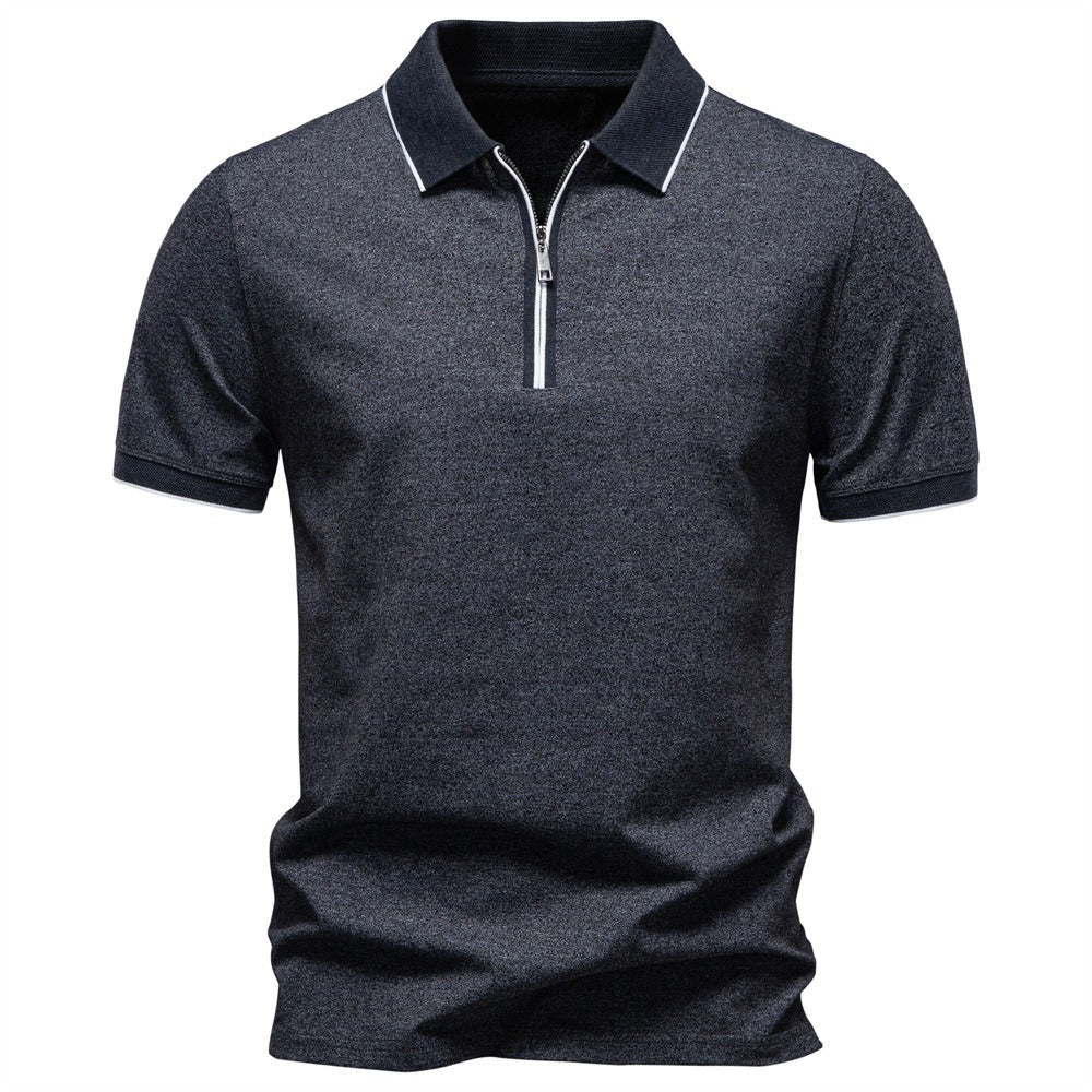 Men’s Zip Collar Polo Shirt