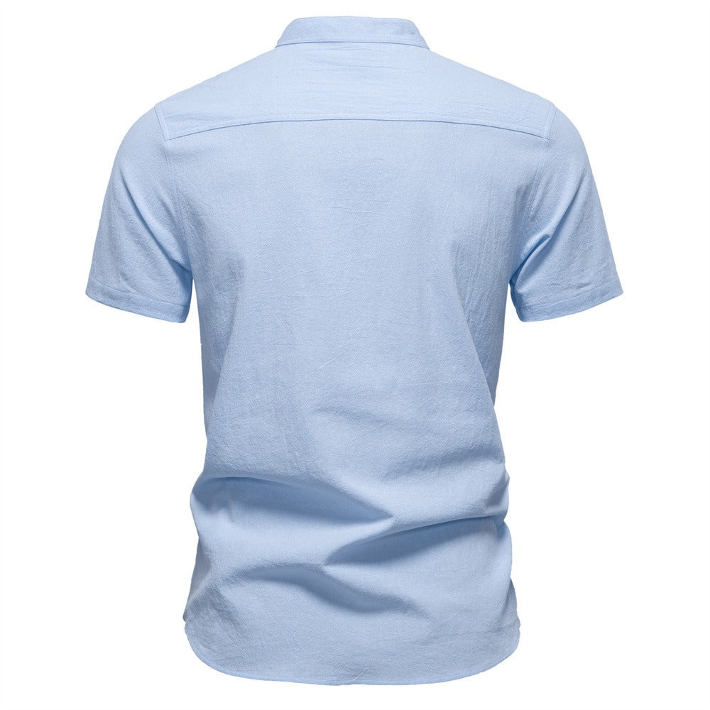 Cotton Linen Short Sleeve Shirt