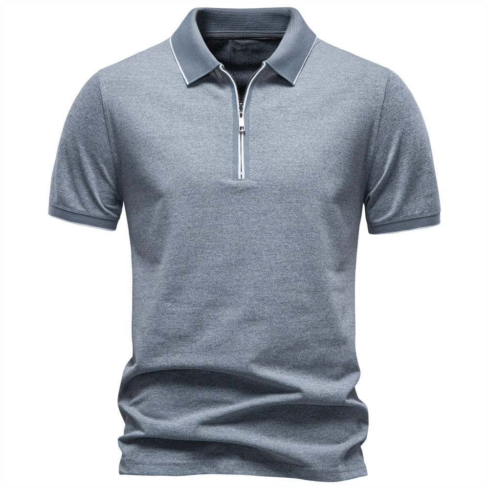 Men’s Zip Collar Polo Shirt