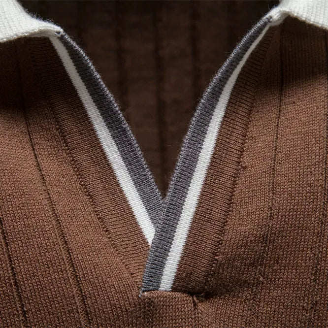 Men’s Heritage Contrast Collar Knit Polo Shirt