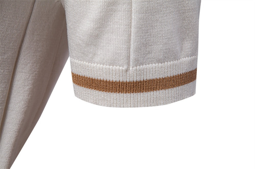 Striped Everyday Knit Polo Shirt