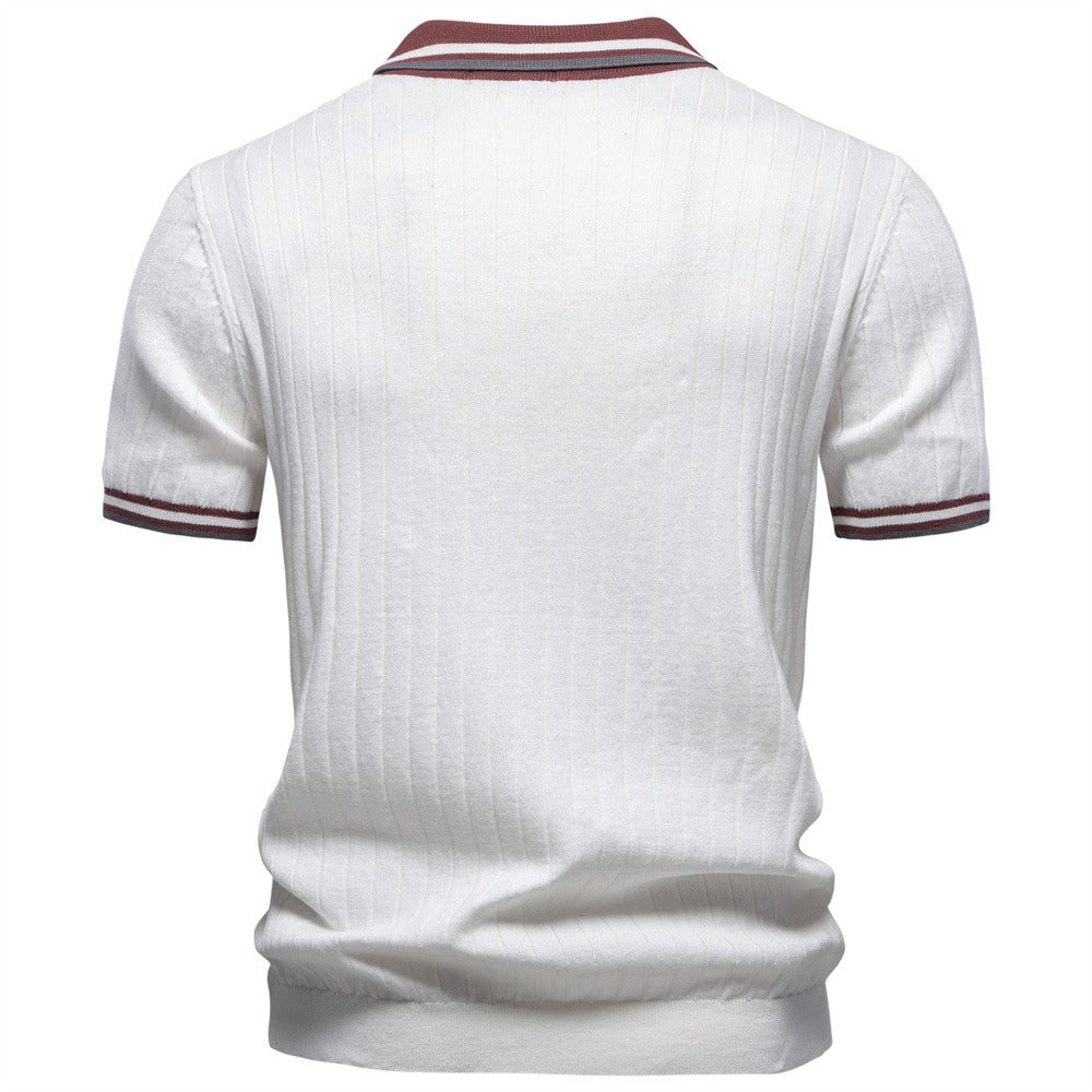 Men’s Heritage Contrast Collar Knit Polo Shirt