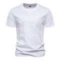 Textured Graphic Cotton Blend T-Shirt