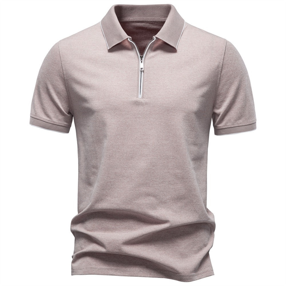 Men’s Zip Collar Polo Shirt