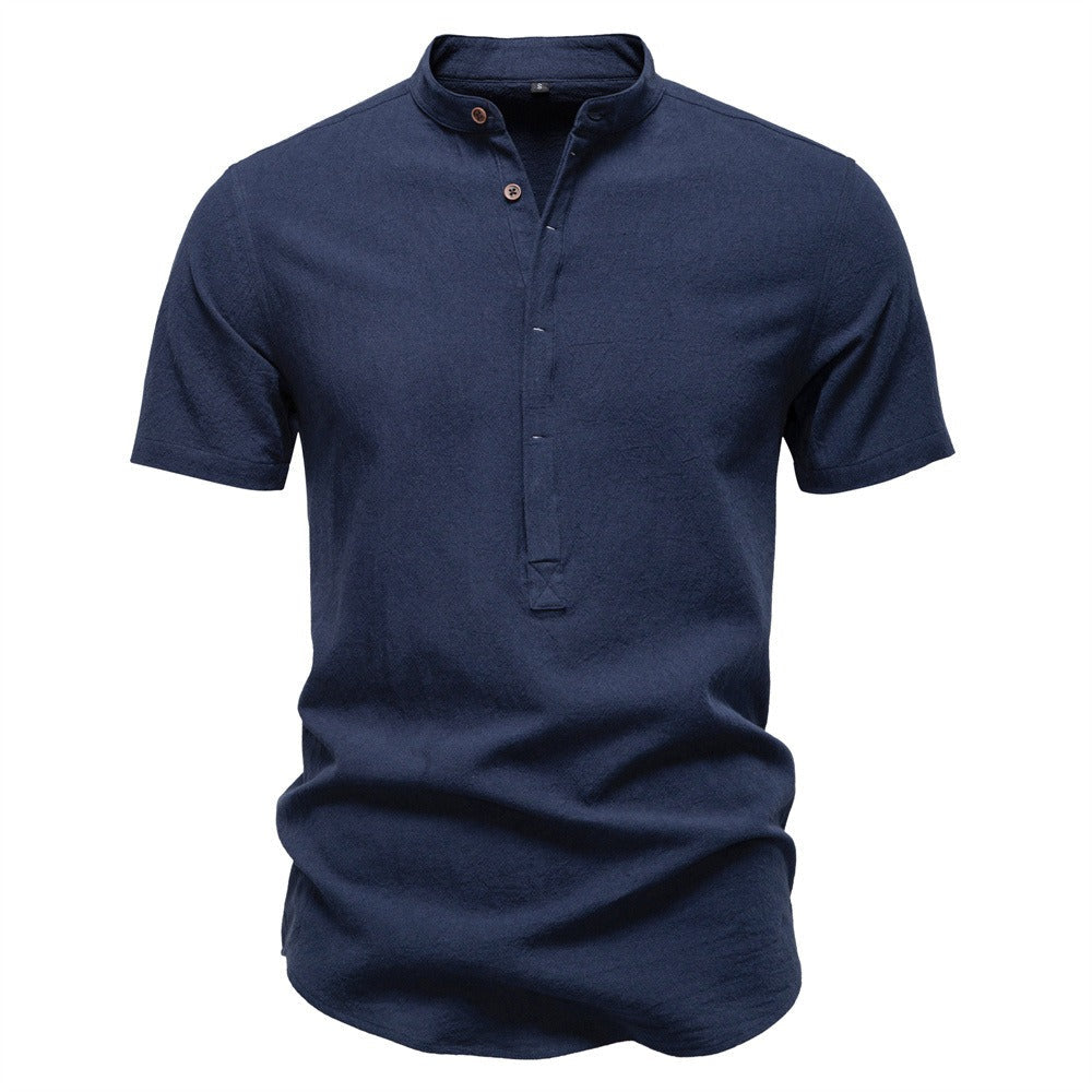 Cotton Linen Short Sleeve Shirt
