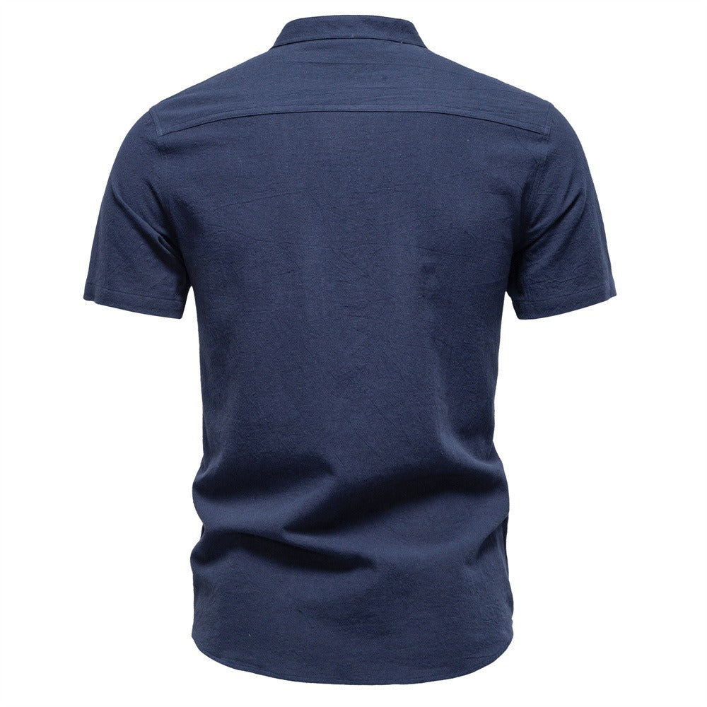 Cotton Linen Short Sleeve Shirt