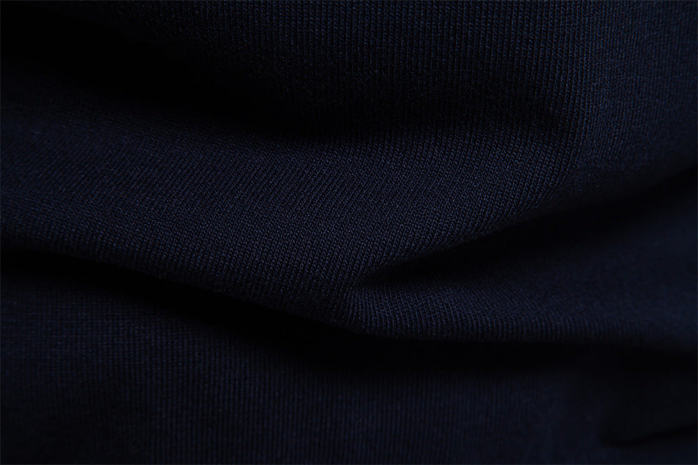 Casual Colorblock Striped Knit Polo Shirt