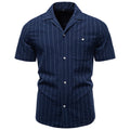 Vertical Stripe Short Shirt