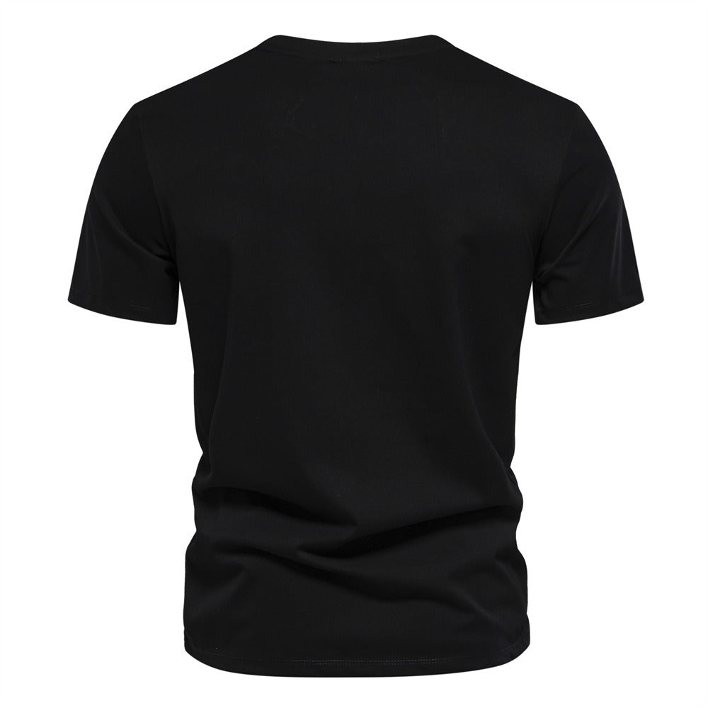 Textured Graphic Cotton Blend T-Shirt