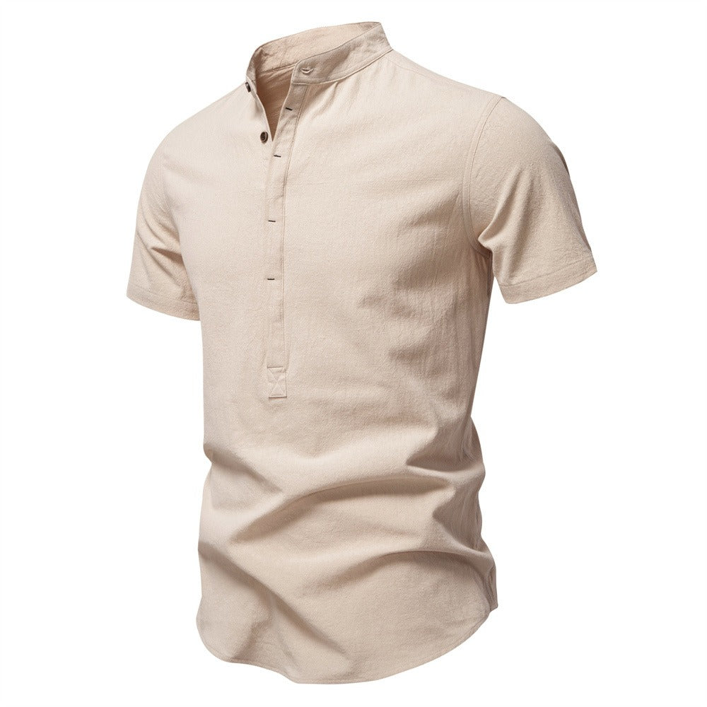 Cotton Linen Short Sleeve Shirt