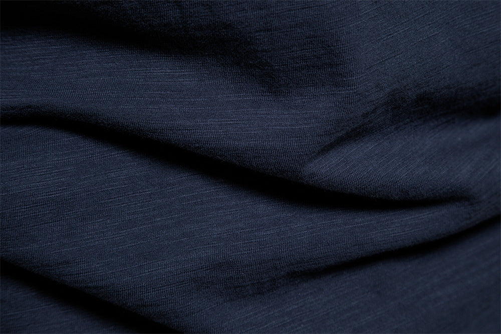 Solid Cotton Crew Neck T-Shirt