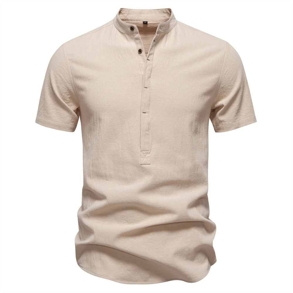 Cotton Linen Short Sleeve Shirt