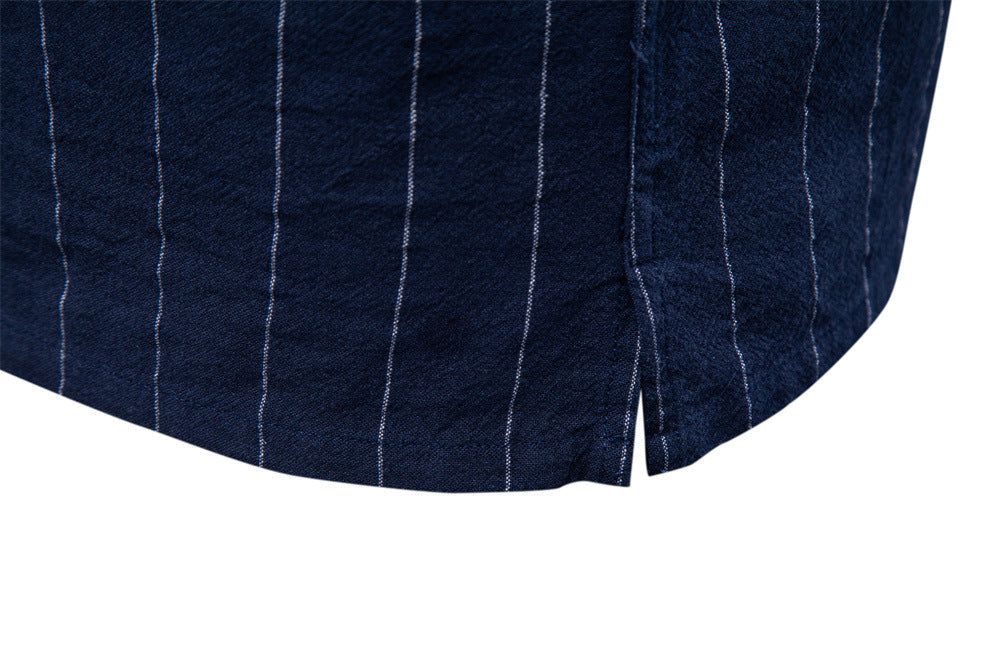Vertical Stripe Short Shirt