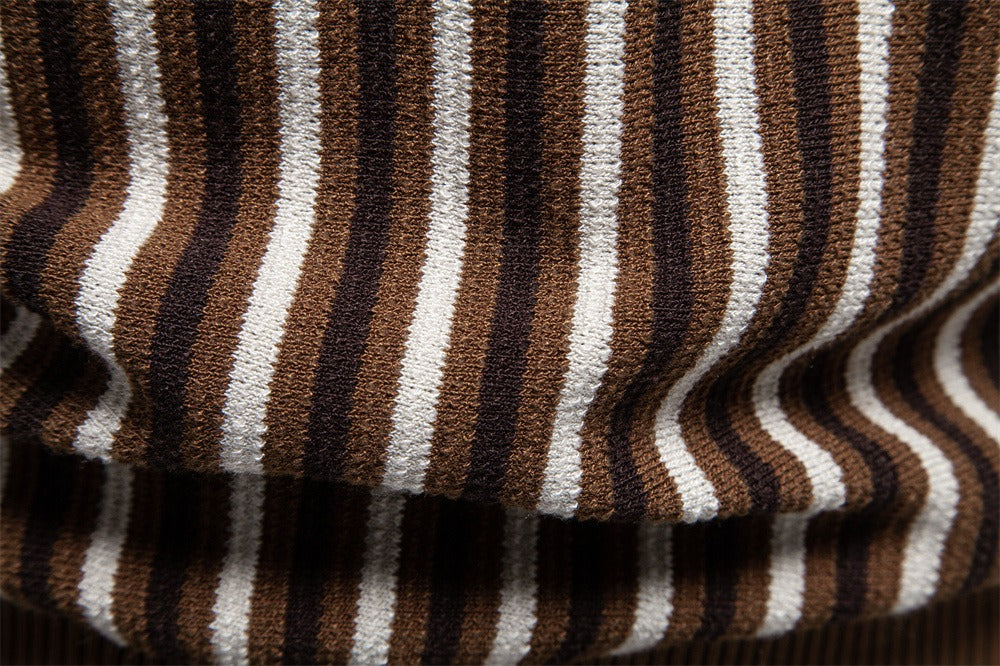 Men’s Striped Knit polo Shirt