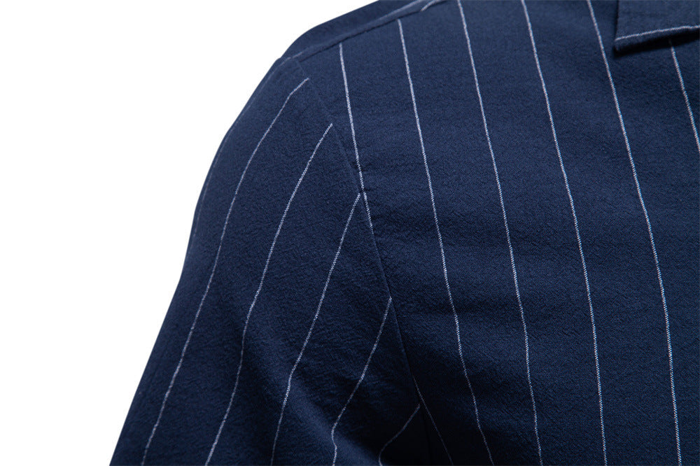 Vertical Stripe Short Shirt