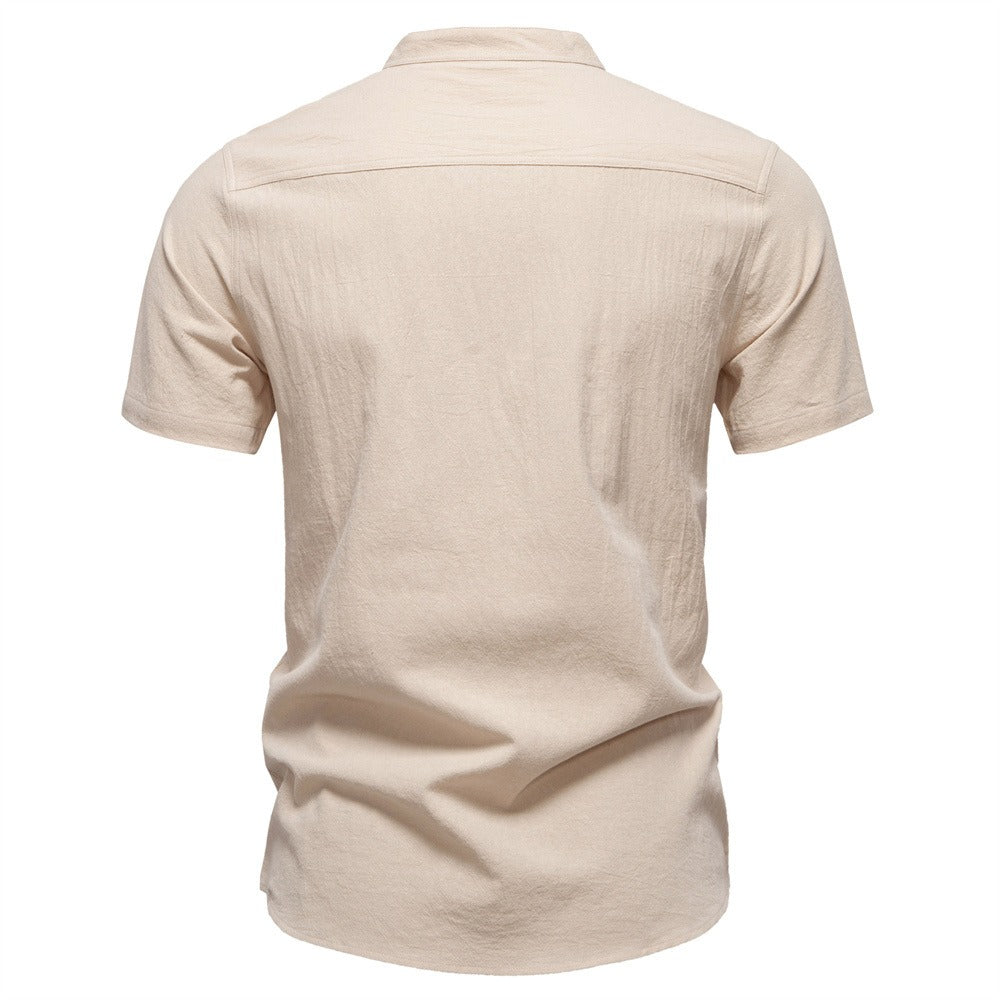 Cotton Linen Short Sleeve Shirt