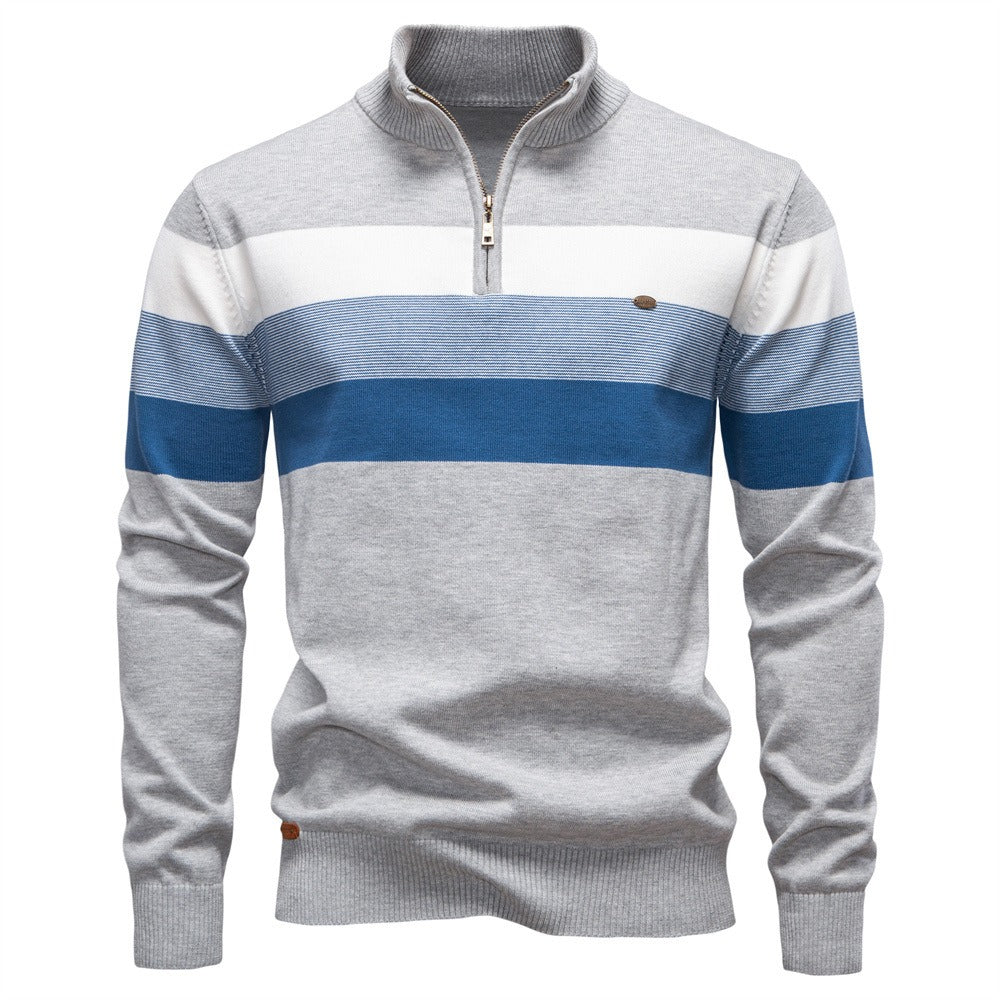 Men's Colorblock Quarter-Zip Pullover