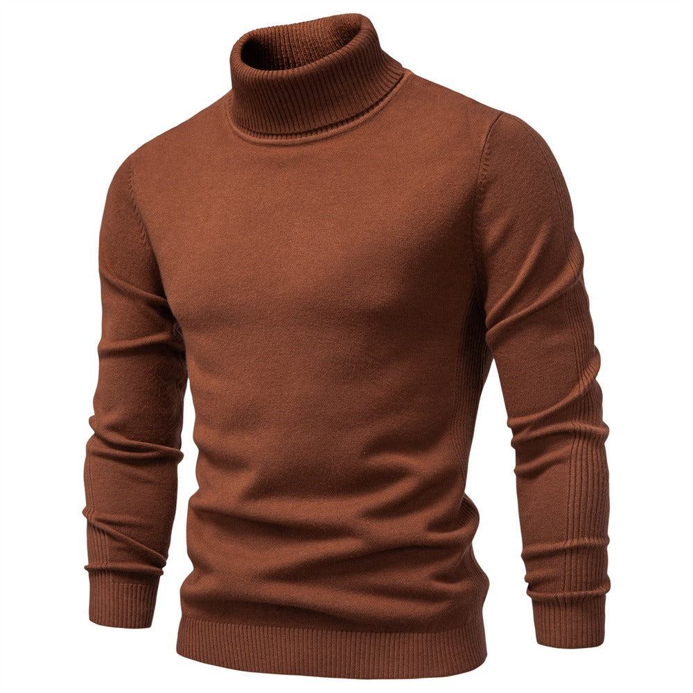 Men's Ribbed Turtleneck Knit Pullover