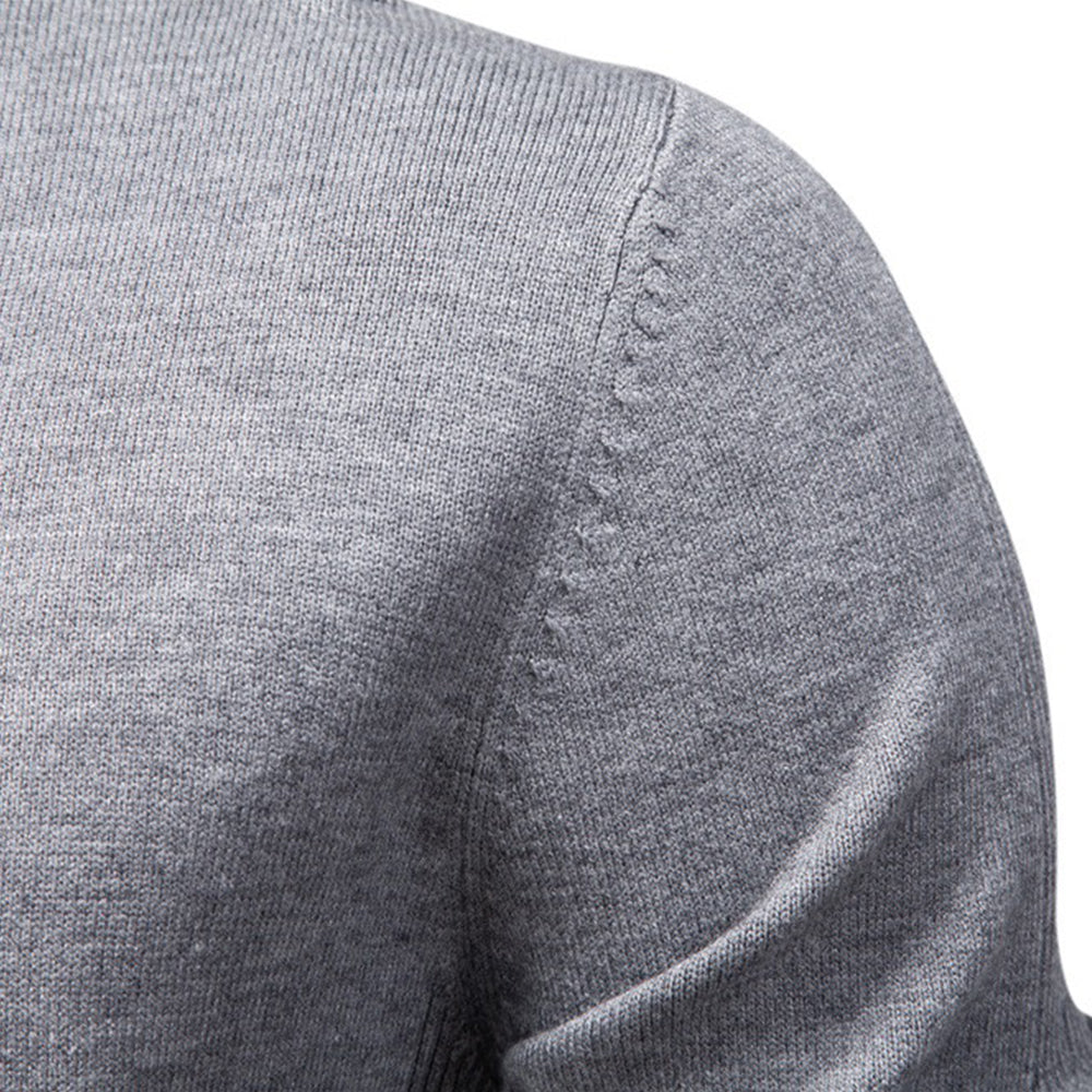 Men's Ribbed Turtleneck Knit Pullover