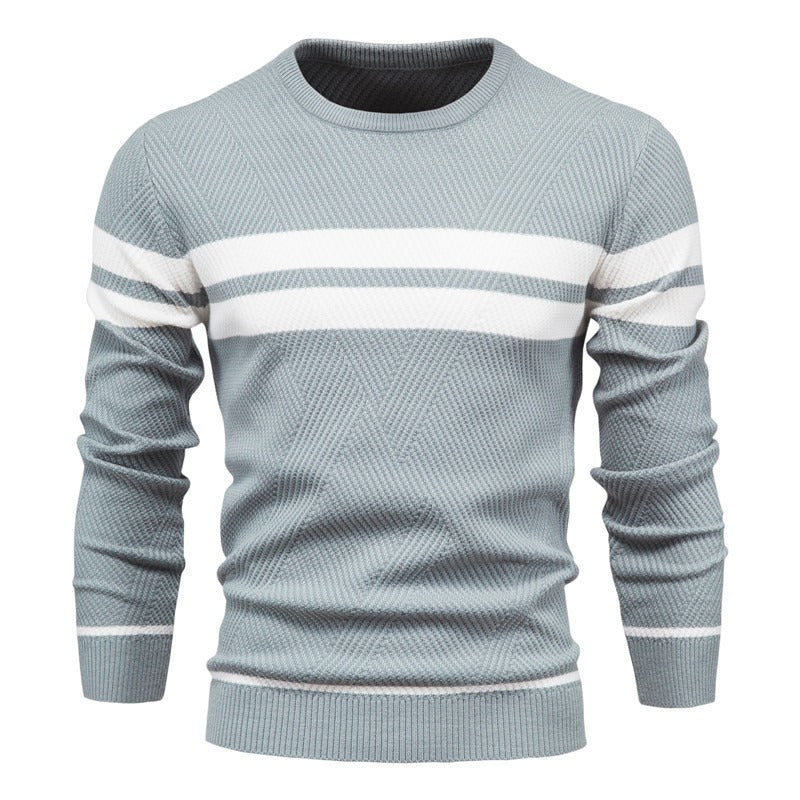 Men's Classic Striped Crewneck Sweater