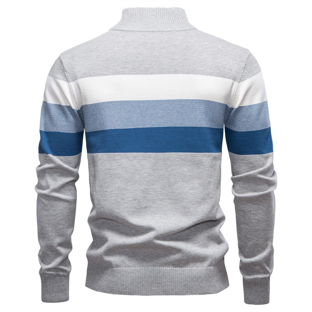 Men's Colorblock Quarter-Zip Pullover